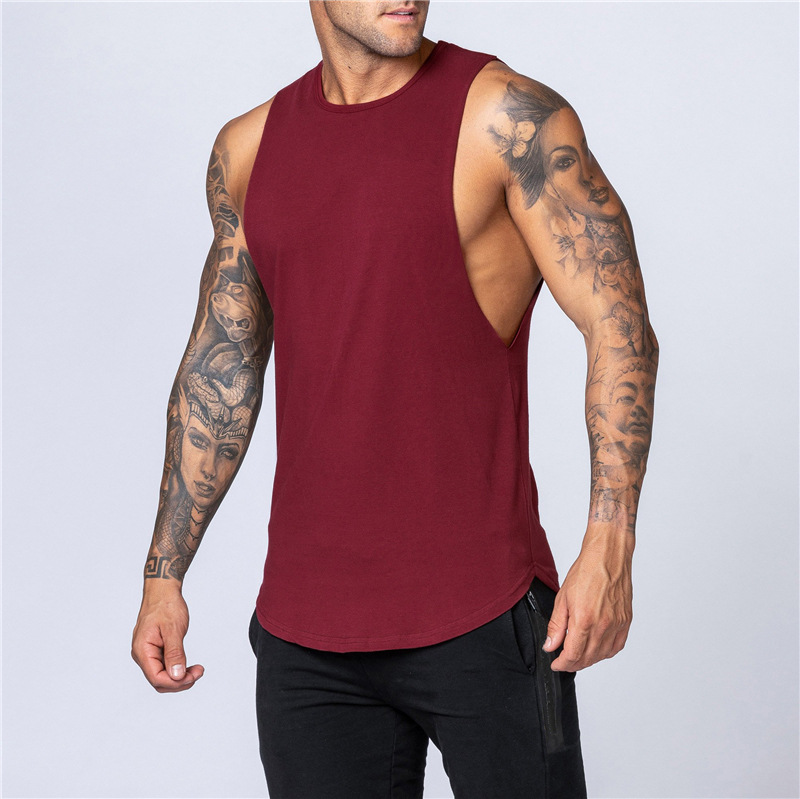 Débardeur en coton sans manches pour homme, décontracté, séchage rapide, pour la gym, le fitness, le basketball, la musculation et la course à pied