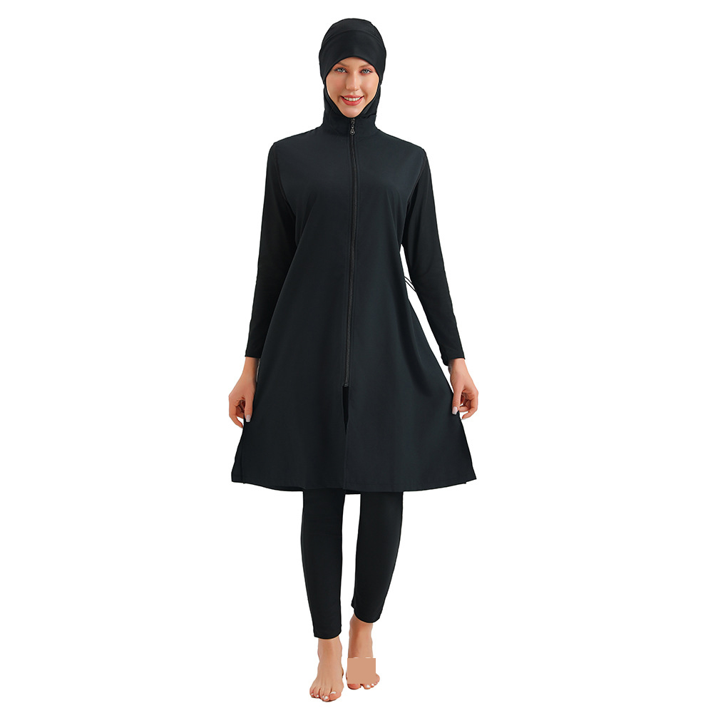Burkini musulman modeste, maillot de bain intégral à manches longues, costume de bain islamique, hijab, maillot de bain 3 pièces, vêtements de plage pour femmes, pour la natation