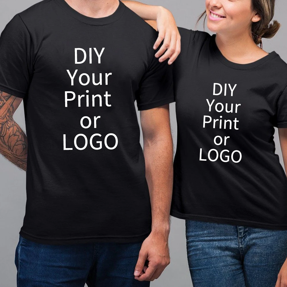 T-shirt personnalisé femmes hommes personnalisé imprimé 100% coton à manches courtes votre Logo Photo marque texte t-shirt personnaliser vêtements graphiques