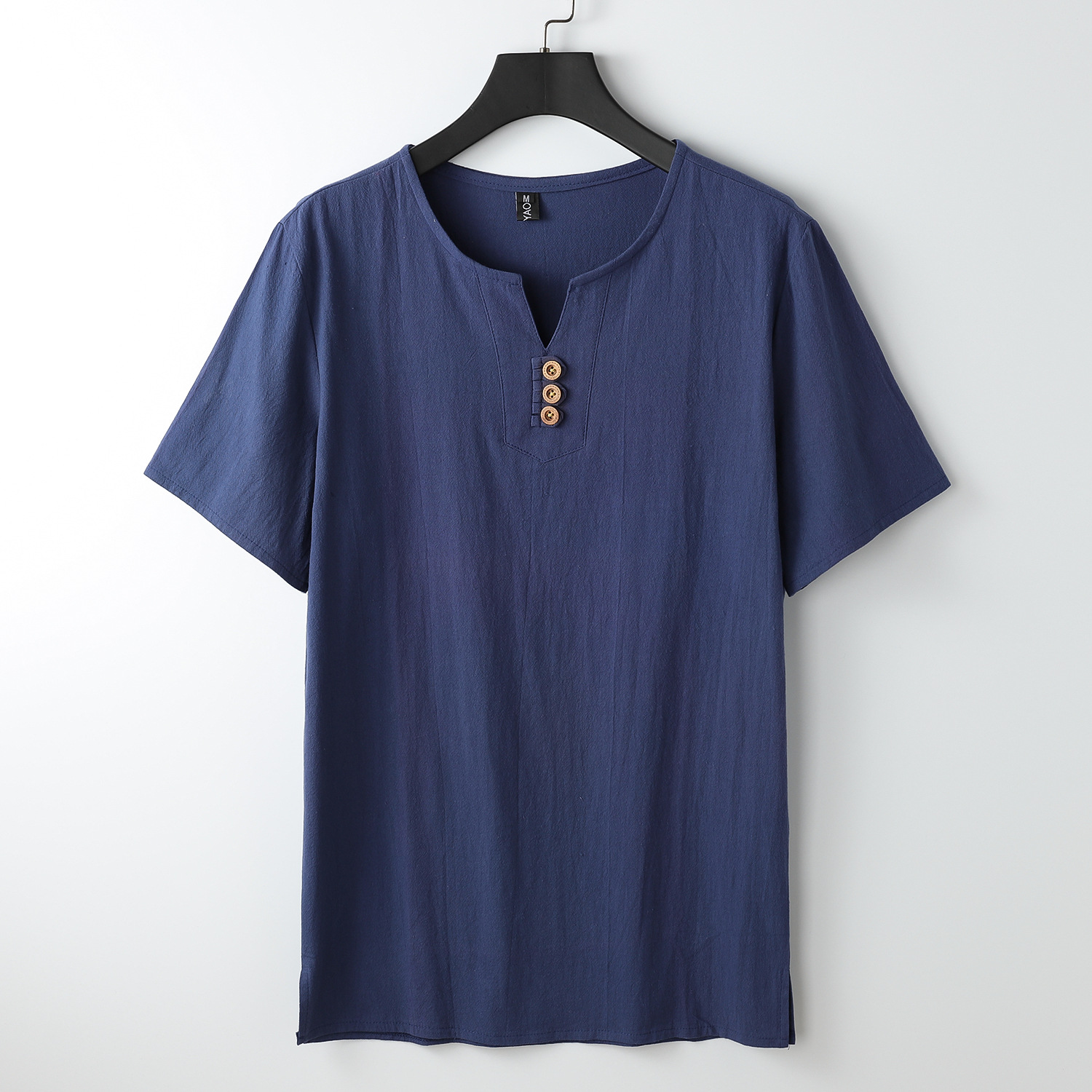 T-shirt en lin à manches courtes pour homme, estival et surdimensionné, grandes tailles 5XL 6XL 8XL 9XL