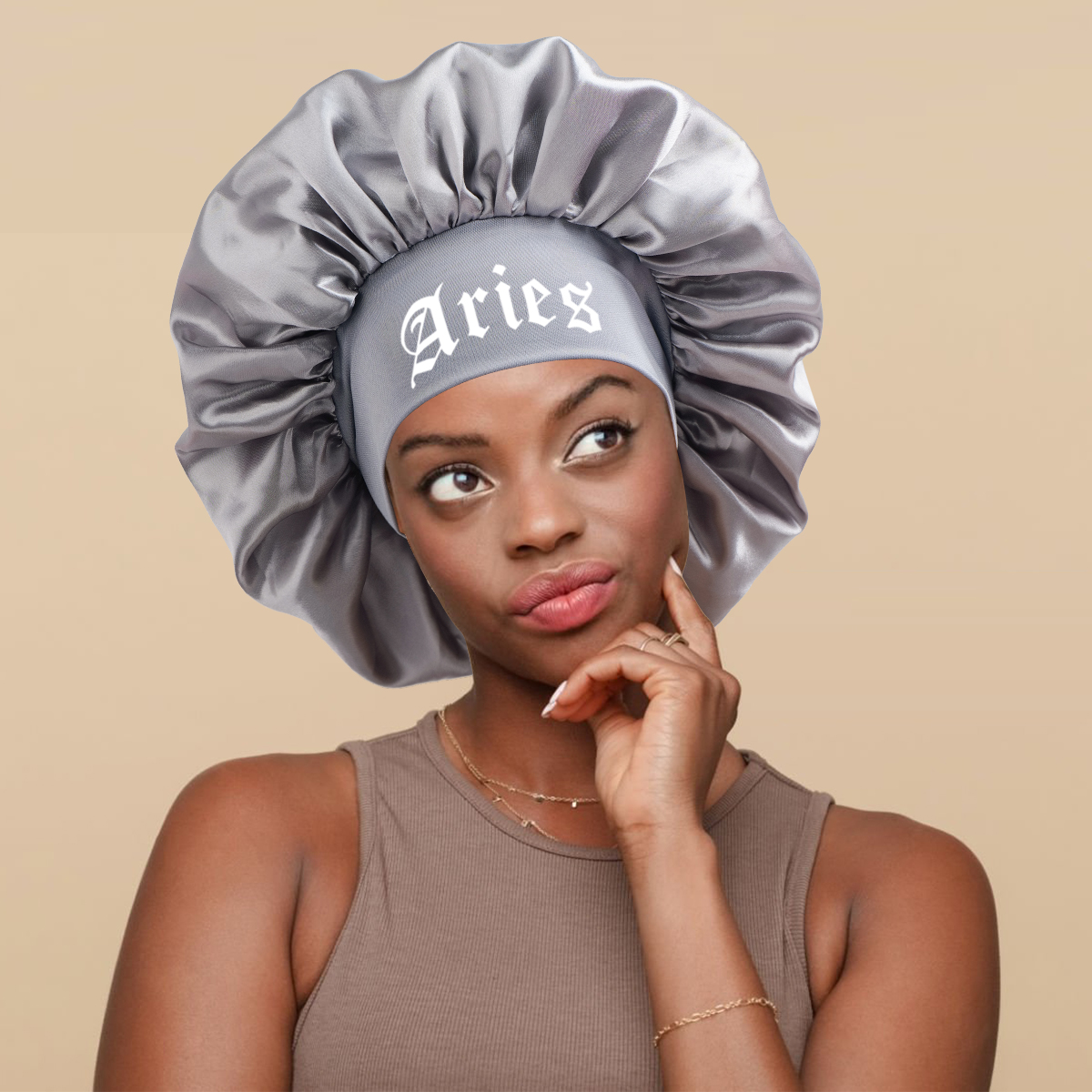 Bonnet de sommeil à large bande en satin imprimé Constellation, bonnet de couchage doux avec bande enveloppante, lavage du visage de maquillage, utilisation quotidienne, 1PC