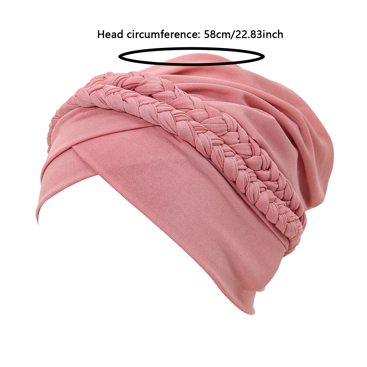 Nouveau Turban Musulman Tressé 2026 – Bonnet Hijab Uni pour Femme, Foulard Chimio Islamique, Voile de Tête pour Dames, Couvre-chef Hijab