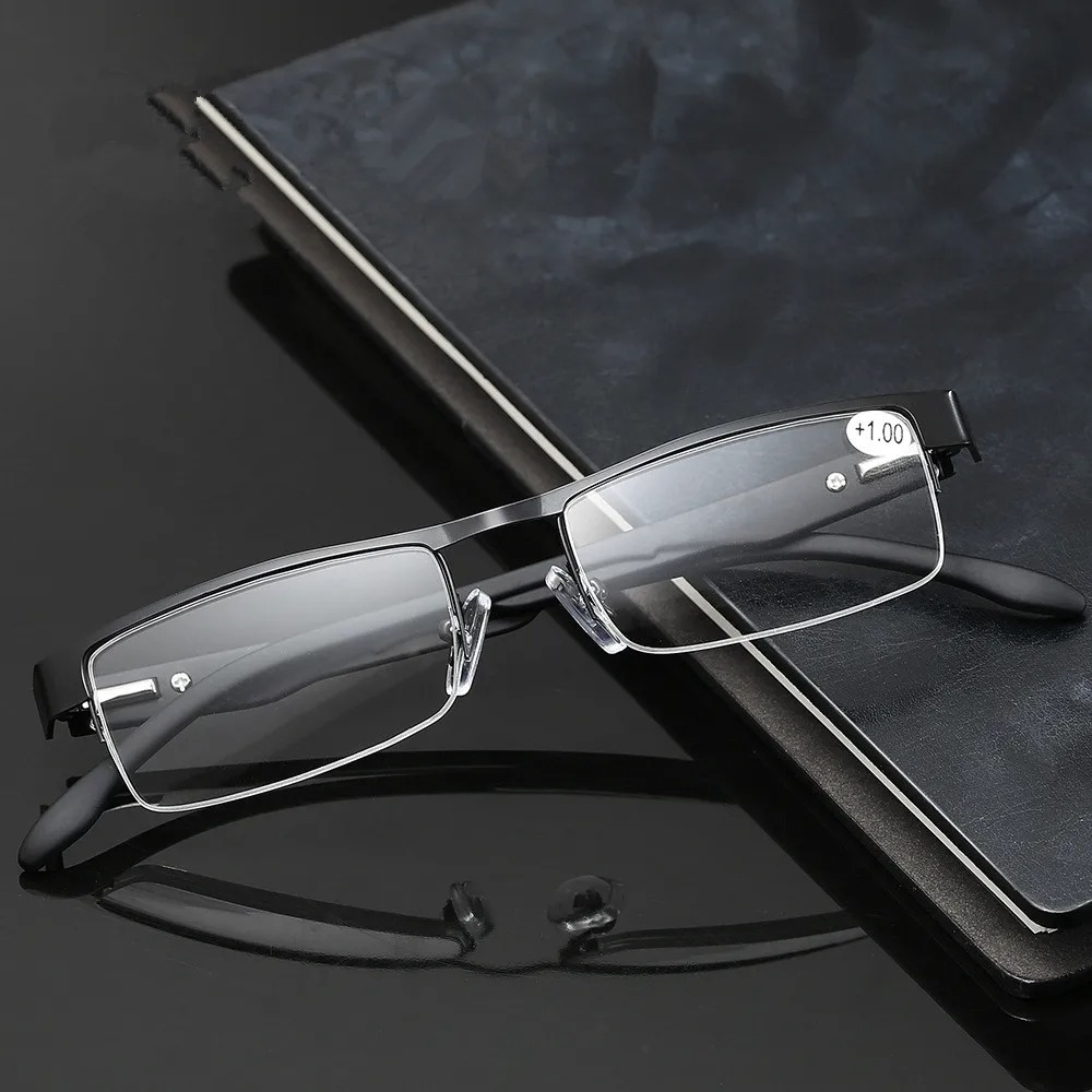Lunettes de lecture en métal pour hommes et femmes, verres d'hypermétropie d'affaires de haute qualité