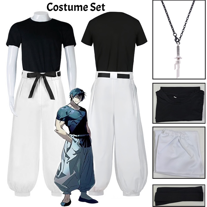 Costume de cosplay Anime Geto Suguru, uniforme scolaire Fushiguro Toji Gojo Satoru, chemise et pantalon de cosplay, tenues de fête d'Halloween pour hommes