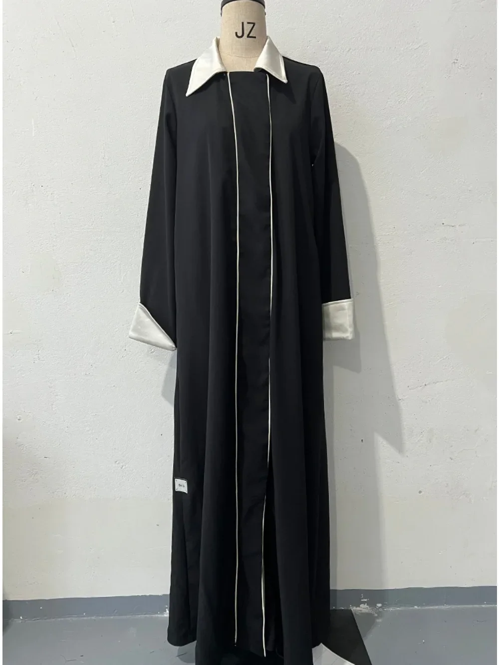 Abaya musulman femmes Eid Trench manteau marocain coupe-vent revers simple boutonnage saoudien arabe vêtements d'extérieur Ramadan Long pardessus Caftan