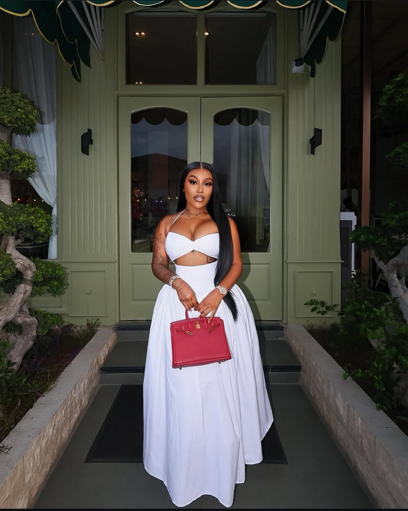 Jupe trapèze blanche taille haute, jupe formelle élégante et décontractée, nouvelle collection été 2025, jupes Maxi blanches pures, tenue de fête pour filles noires