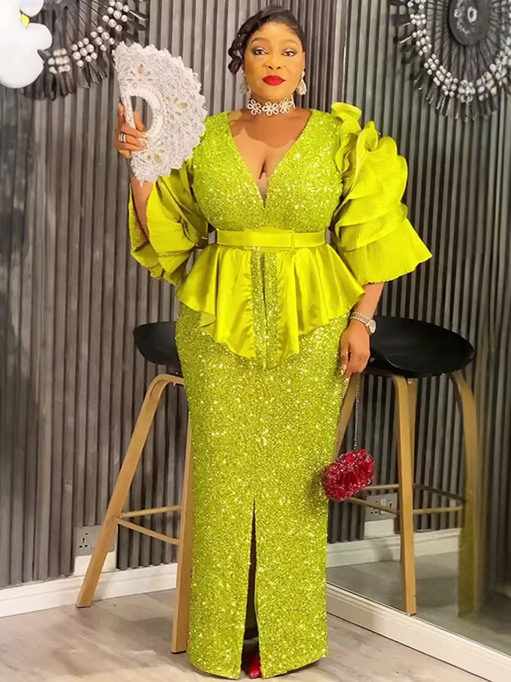 Robes Élégantes d'Été 2026 pour Femmes – Robe de Soirée de Mariage, Tenue Africaine Dashiki Ankara, Robe Longue à Manches Volants