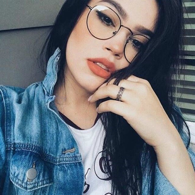 Monture De lunettes femmes hommes lunettes claires à la mode rétro rond métal noir argent or myopie optique lunettes cadre Oculos De Grau
