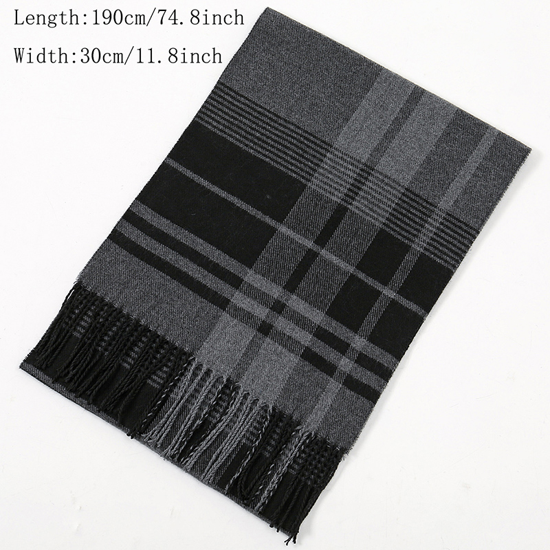 2024 nouveau classique rayure Plaid gland longues écharpes pour unisexe Mature chaud coupe-vent cou écharpe décontracté extérieur écharpe chaînes