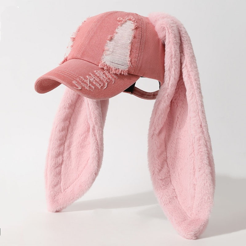 Casquette de baseball tendance pour hommes et femmes avec longues oreilles de lapin, mignonne, universelle, légère, chapeau de lapin, pour le cyclisme, les fêtes d'été