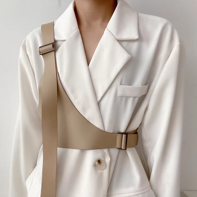 Ceinture à une épaule pour femmes, Corset Punk Hip-hop, mode, ceinture de taille assortie avec tout, robe, costume, manteau, ceinture décorative