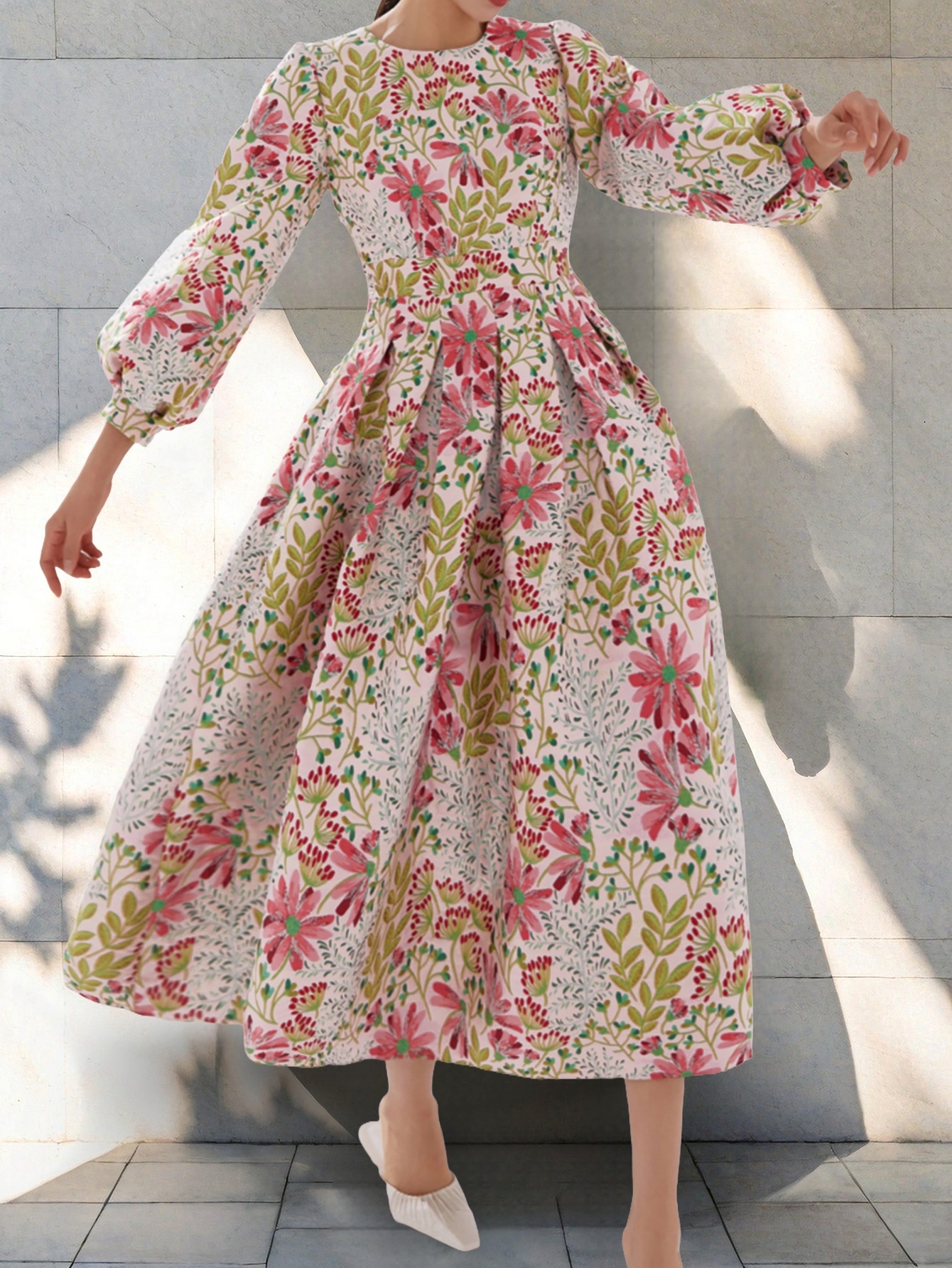 DEVCHATA-Robe longue en brocart jacquard pour femme, robe de soirée florale, robe vintage, vêtements de soirée éducatifs, mode élégante, maxi luxe