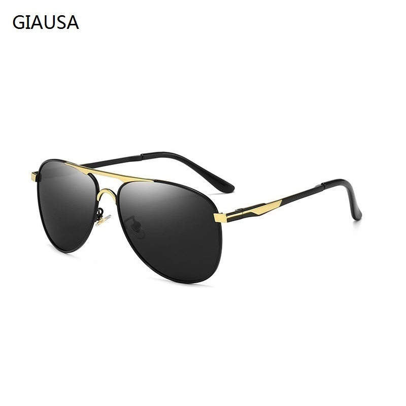 Lunettes de soleil de luxe pour homme et femme, style rétro, pour la conduite et la pêche, de marque, en métal, pour homme