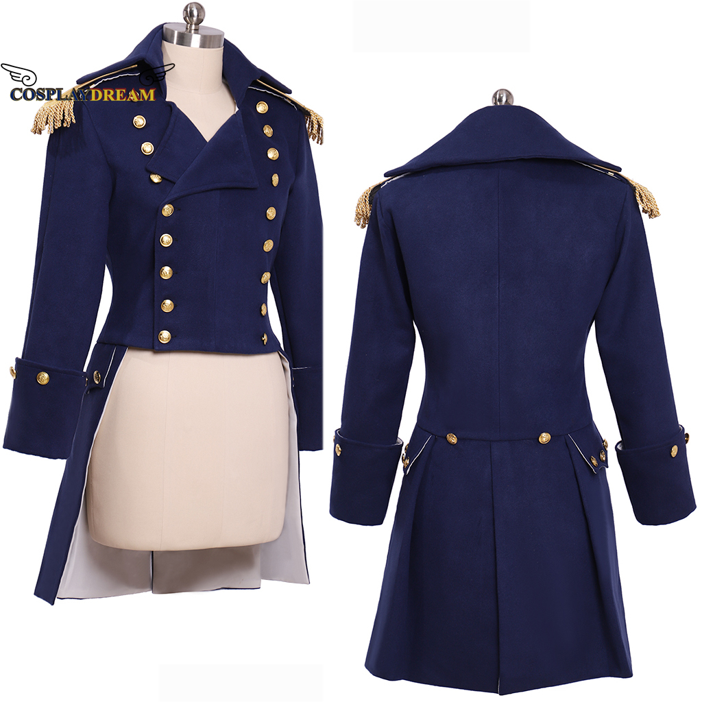 Uniforme militaire royal pour hommes, manteau Hamilton, veste médiévale, smoking colonial, George Washington, costume de cosplay, siècle participé