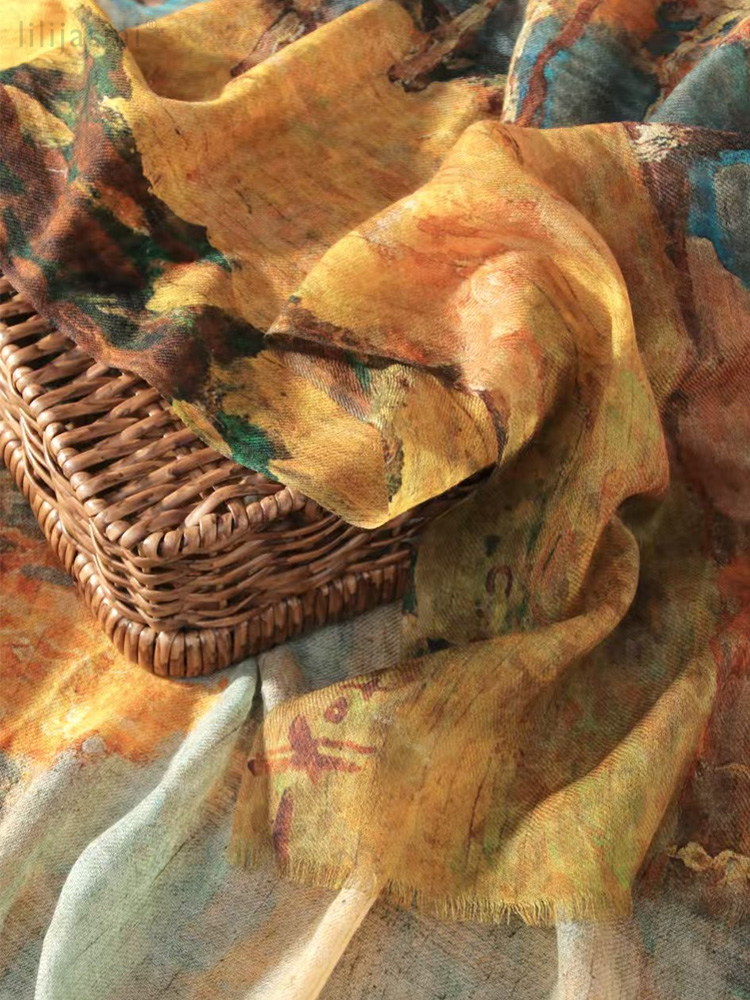 Master Art 100% laine mérinos super fine châle enveloppes écharpe ultra-légère printemps été 200x80 cm foulards de luxe dames Hijab Bandana