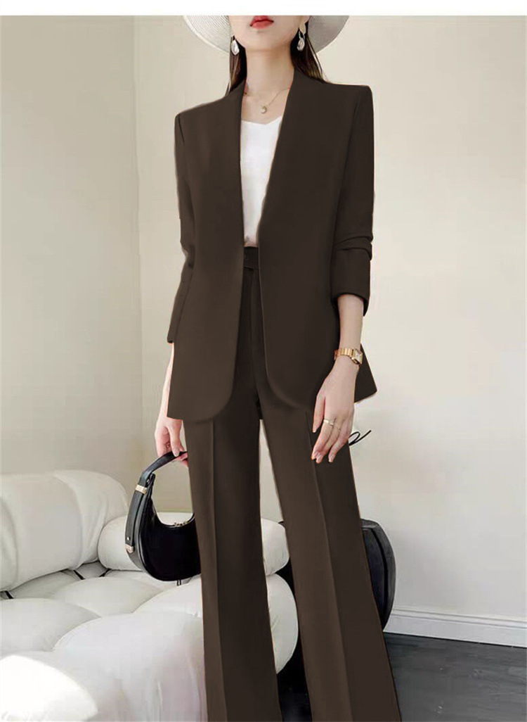 Mode 2 pièces ensembles femmes tenues printemps automne nouveau dans coréen pantalons ensembles banlieue élégant costume manteau 2 pièces ensembles femmes