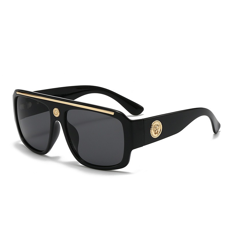 Lunettes de soleil de luxe de marque, surdimensionnées, style vintage punk, pour hommes et femmes, tendance, pour la conduite en extérieur