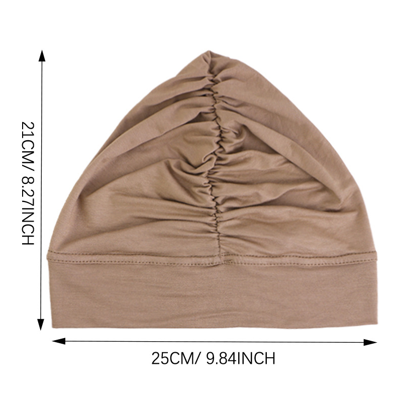 Turban croisé en coton Modal pour femmes, 1 pièce, bandeau musulman, bonnet doux, sous-vêtements intérieurs, couvre-chef, Hijabs, casquette de chimio pour dames