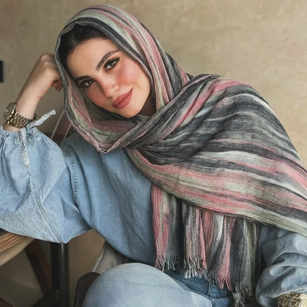Hijabs musulmans en modal et rayonne pour femmes, écharpes unies ou dégradées, châles de luxe pour l'Aïd, turban islamique, foulard féminin