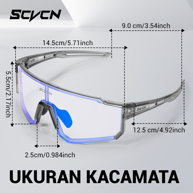 Lunettes de soleil photochromiques SCVCN pour hommes, lunettes de cyclisme, lunettes de VTT et lunettes de randonnée décontractées pour femmes, résistantes au vent