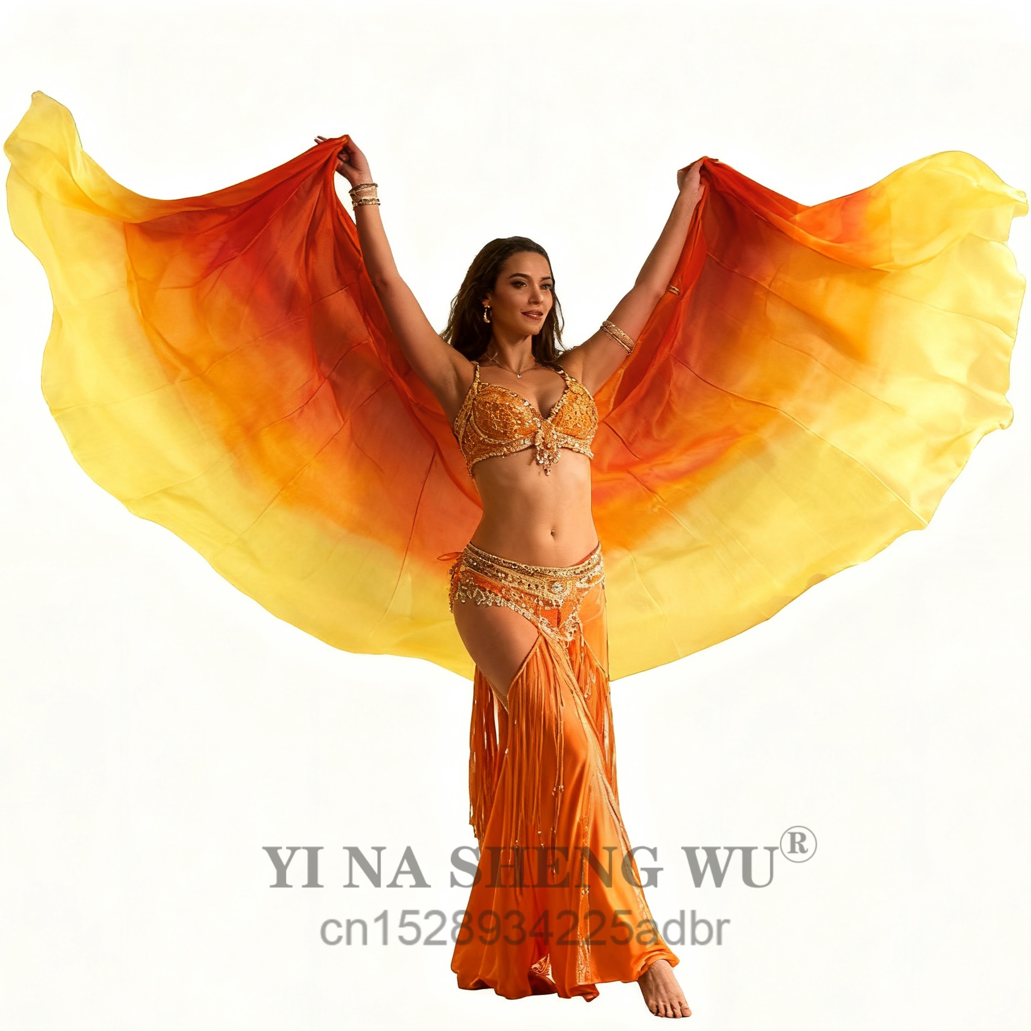 100% véritable voile de soie châle femmes écharpe accessoire de Costume danse du ventre pur voile naturel personnalisé teint éloge soie voile marron