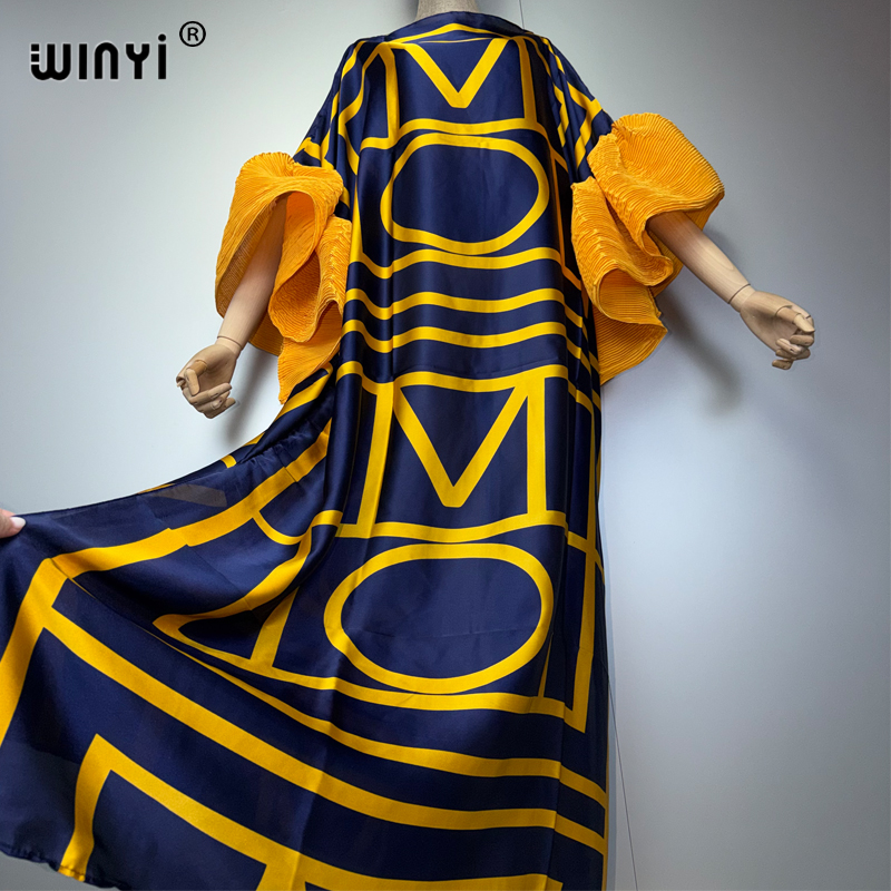 Robe Kaftan WINYI Fashion pour femmes musulmanes, ample, style Moyen-Orient, Abaya de vacances pour femmes, vêtements de fête de luxe Dubaï