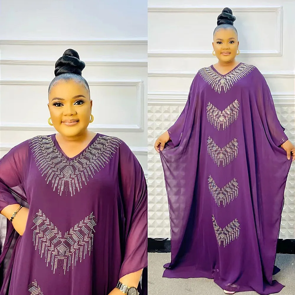 Abayas pour femmes dubaï luxe en mousseline de soie Boubou Robe de mode musulmane Caftan Marocain robes de soirée de mariage Robe Djellaba Femme 2025