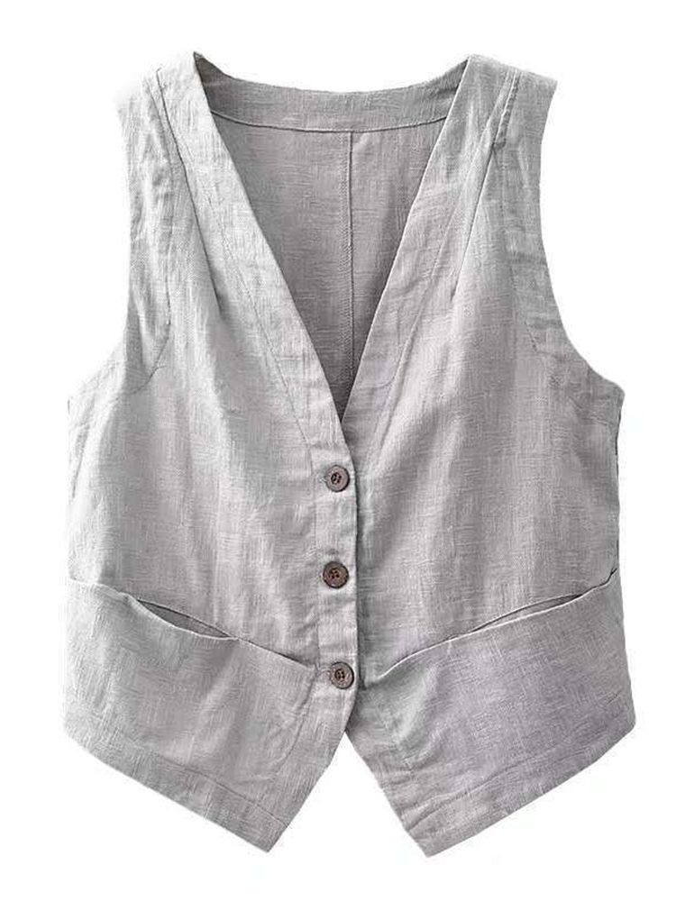 Gilet sans manches pour femmes, nouvelle mode, minimaliste, élégant, rétro, été, loisirs, simple boutonnage, vêtements d'extérieur pour dames