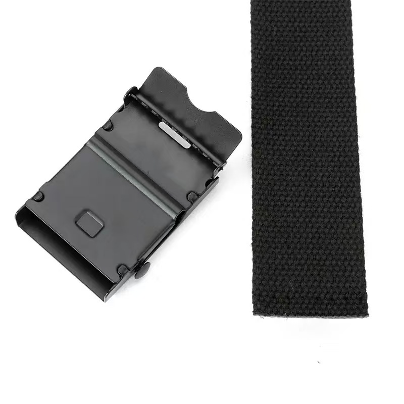 Ceinture en toile pour hommes avec boucle à roulettes, ceinture tissée Simple et polyvalente, ceinture tactique pour pantalons de travail en plein air