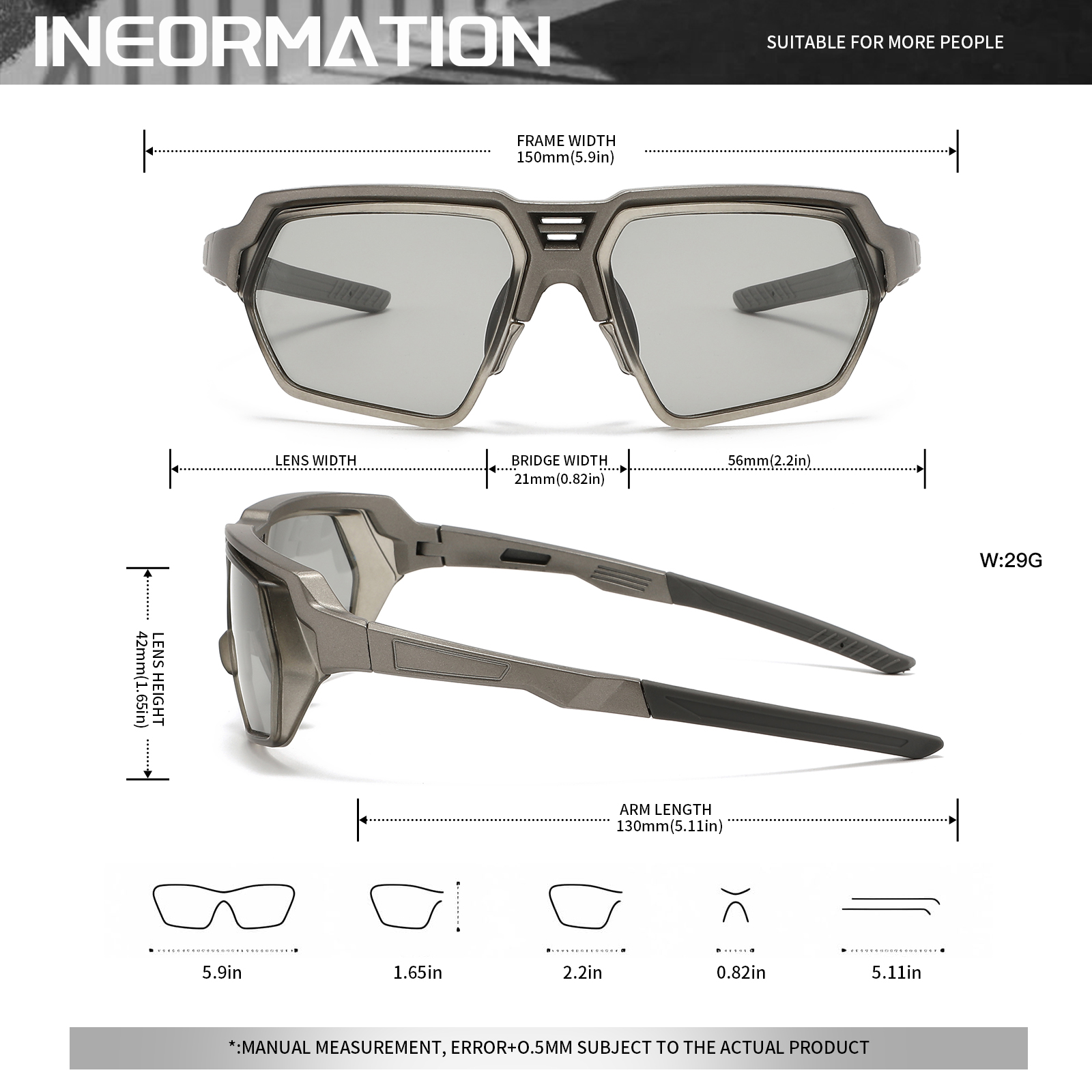 Nouvelles lunettes de soleil polarisées pour hommes - Verres bleus miroir teintés jaunes, plaquettes de nez réglables, protection UV400 pour les jours ensoleillés et nuageux, conduite