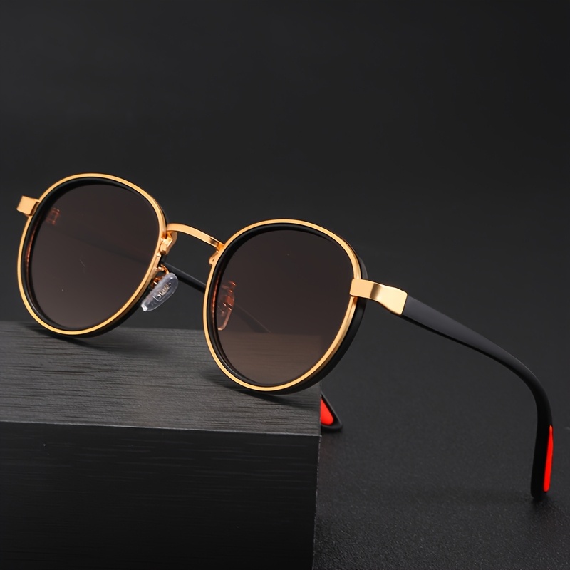 1 paire de lunettes rondes simples et tendance, accessoire photo unisexe, plusieurs couleurs disponibles