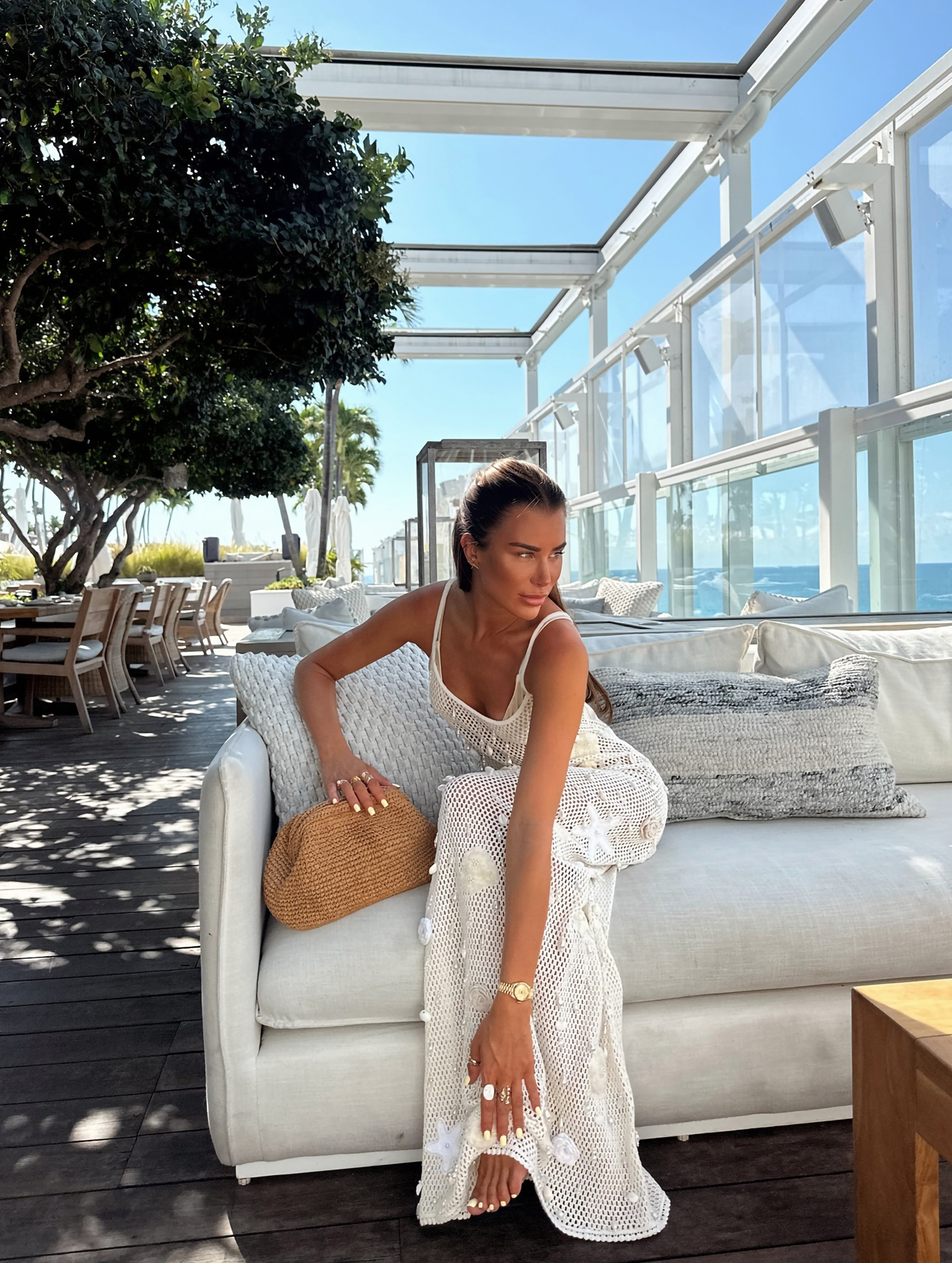 Robe longue en tricot au Crochet, sans manches, pour femmes, robes de soirée d'été, Cover-Up élégante, Slim, Maxi, vacances, Robe de plage