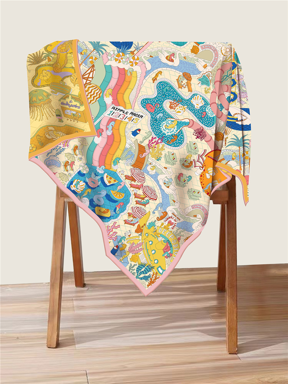 Écharpe de créateur de luxe double face pour femme, écharpes, bords roulés à la main, bandanas, châles en Y, sac, ceinture, décoration de cou, cadeaux de Noël, 90
