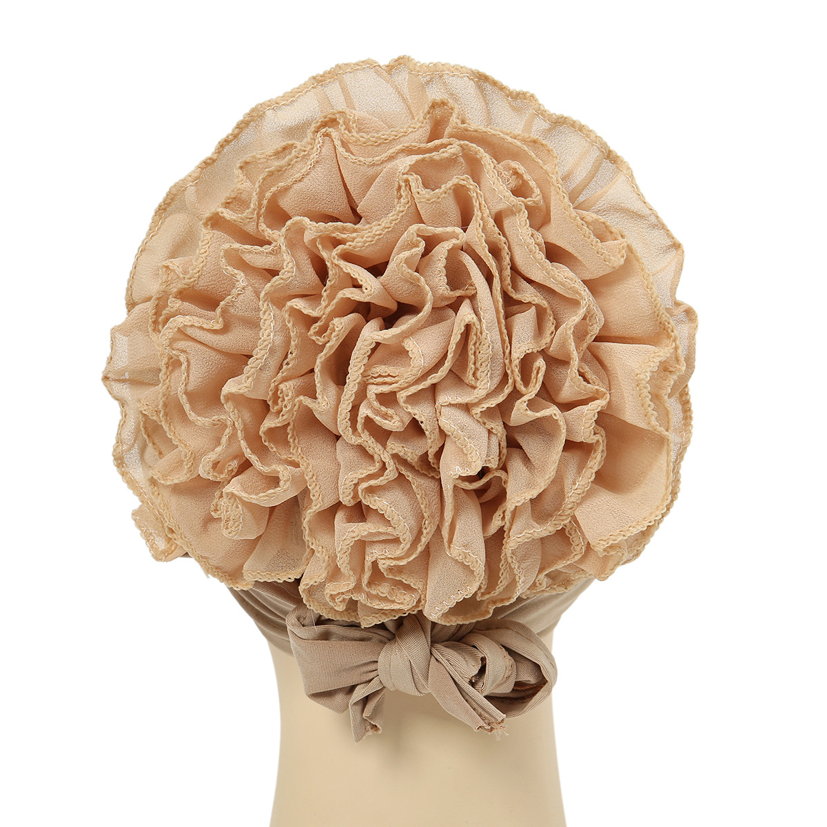 Turban en mousseline de soie pour femmes, Hijabs à la mode, décor de fleurs, vêtements de sauna, foulard islamique, casquette, document solide