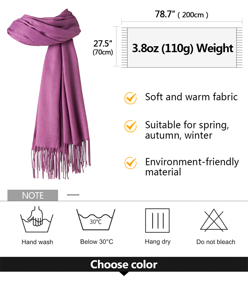 Foulard solide en cachemire pour femmes, châles Pashmina, pompon, Hijab, enveloppe de tête, mince, printemps hiver, 2022