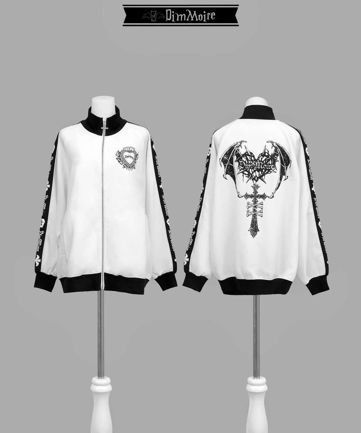 Manteaux à capuche de Style Punk japonais Y2k pour femmes, veste surdimensionnée imprimée, gothique Csual Grunge, sweat-shirt à Double fermeture éclair