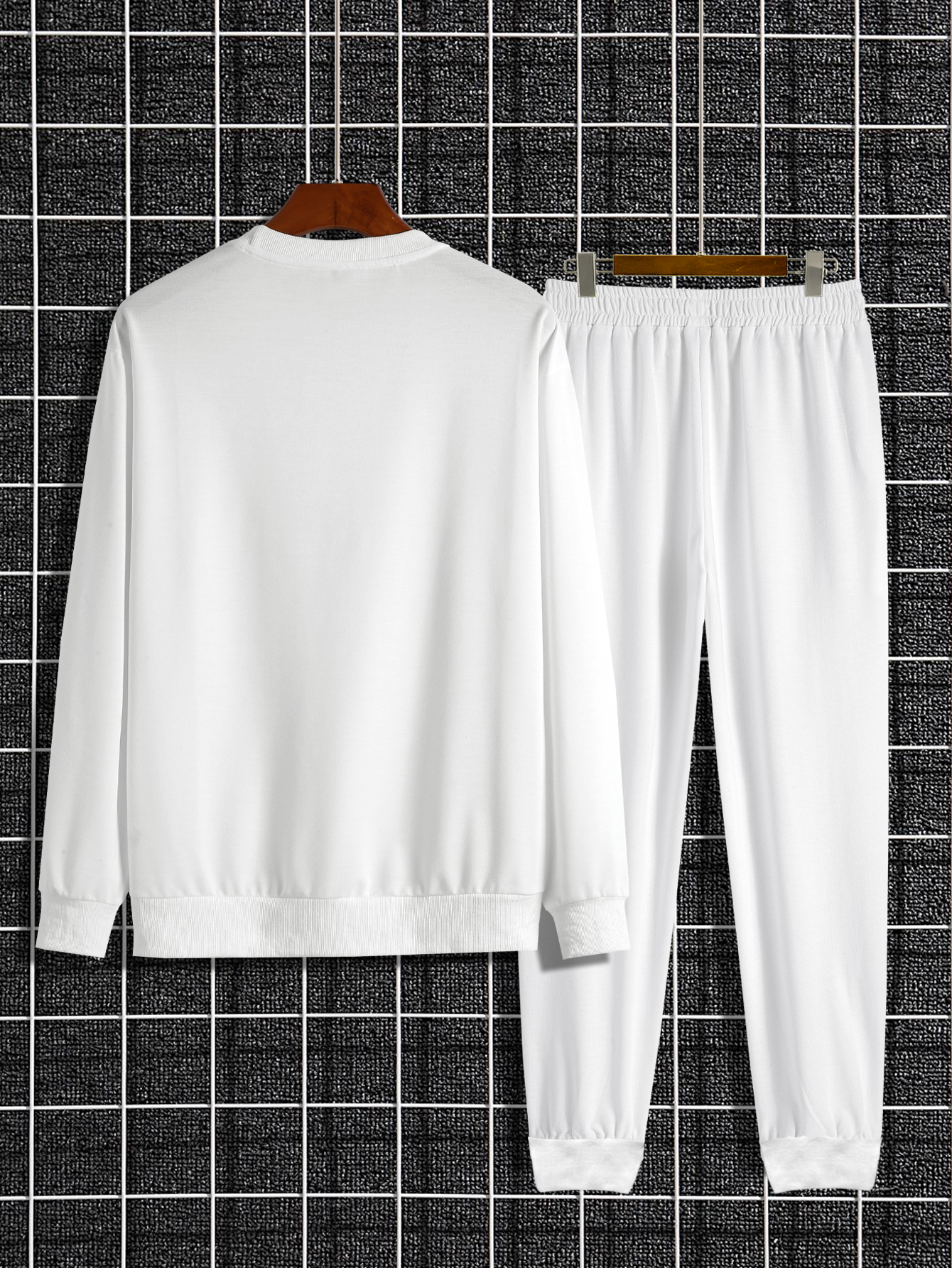Nouvel ensemble tendance automne : Sweat-shirt et pantalon de survêtement pour homme, coupe décontractée imprimée, manches longues, 2 pièces
