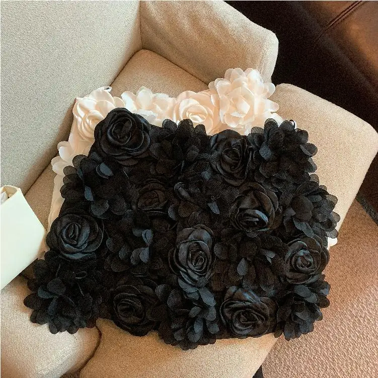 Printemps femmes tempérament paquet hanche noir tridimensionnel Rose jupe femme douce mode Y2k une ligne Mini Kawaii jupes