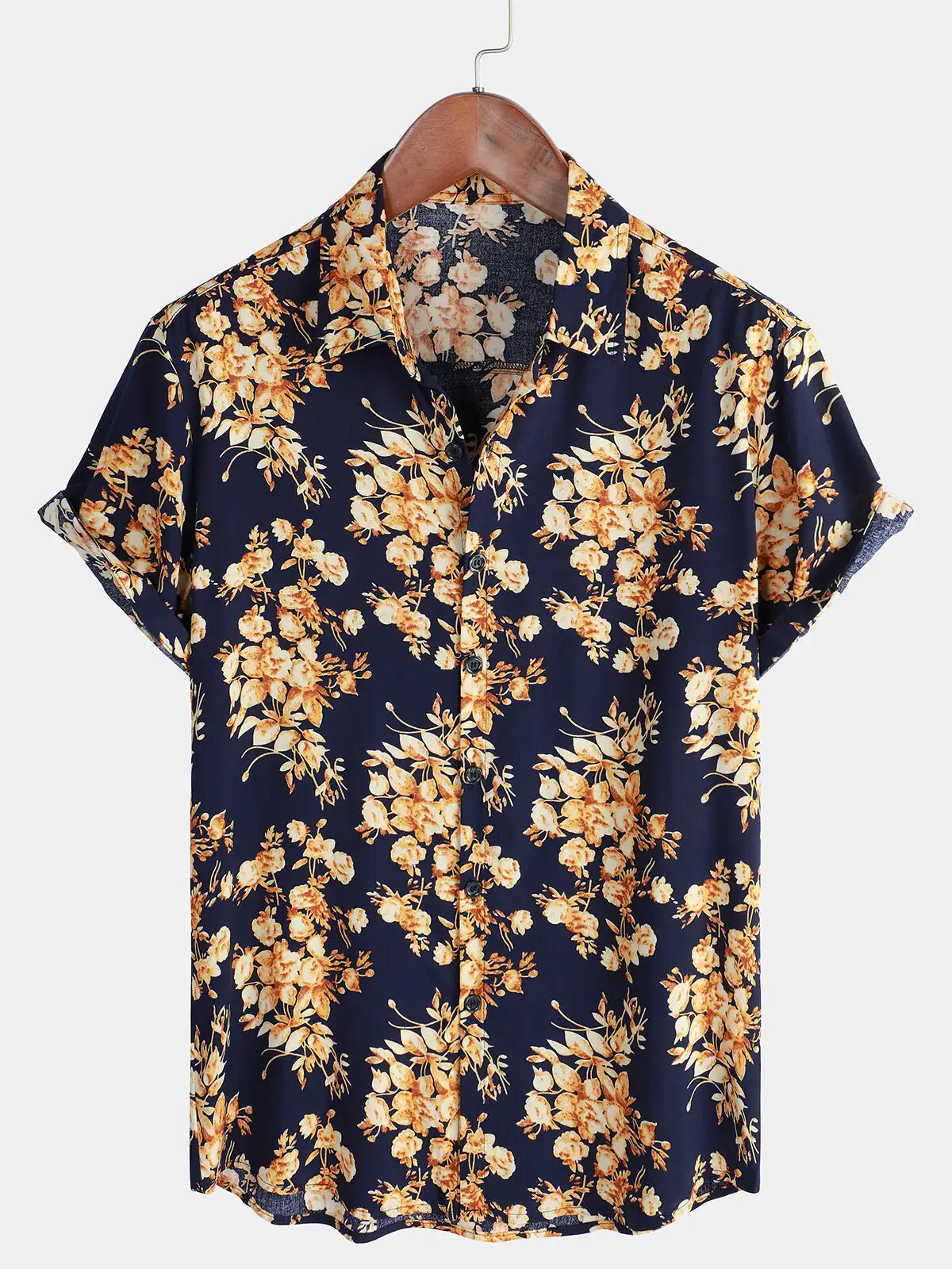 Chemise hawaïenne pour homme, style rétro bohème, idéale pour les trajets quotidiens, les sorties à la plage et les tenues rétro légères.