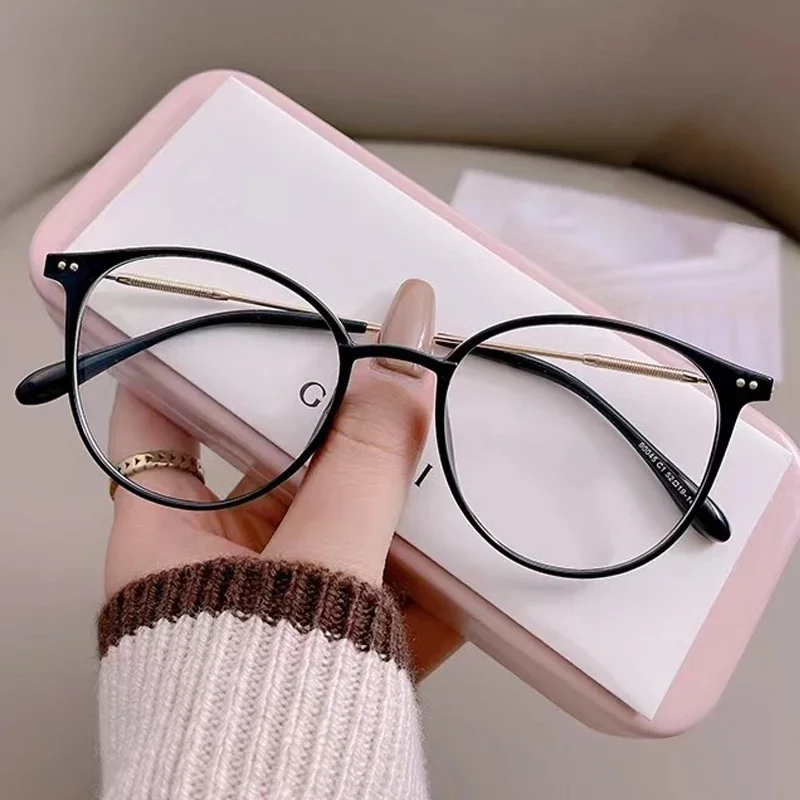 Lunettes de myopie de luxe pour hommes et femmes, blocage de la lumière bleue, lunettes à dioptrie, unisexe, mode dames, tendance, vue de près