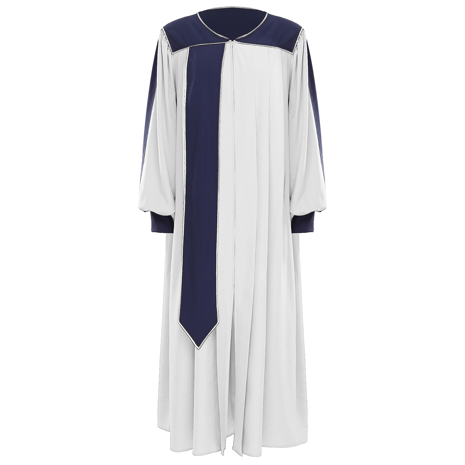 Robe de prêtre chrétien pour femmes, fermeture éclair fendue sur le devant, robe de pasteur, Robes de chorale d'église, Costume de spectacle du clergé catholique d'halloween