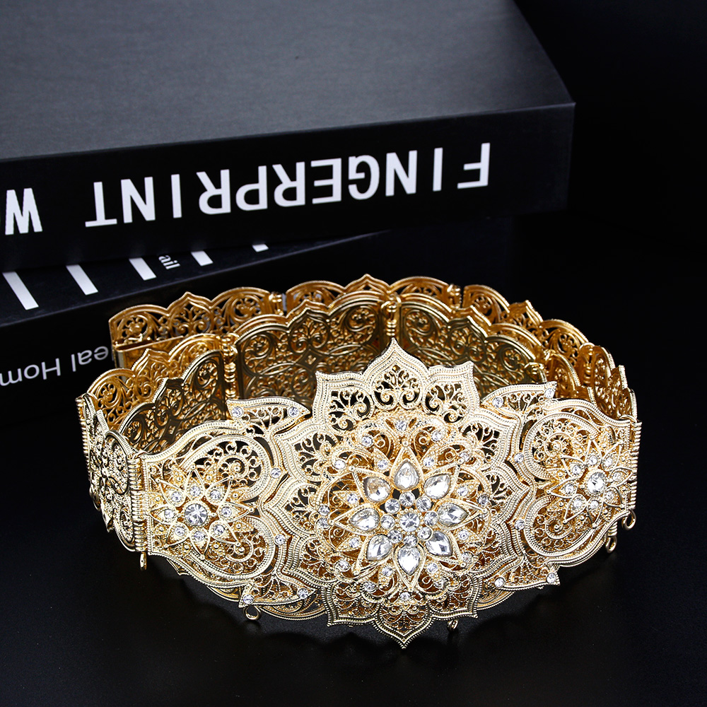 Ceinture Marocaine en Métal localité pour Femme, Bijoux de Mariage, Arabe et Algérien