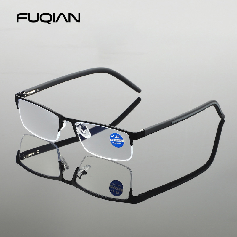 Marque Designer lunettes de lecture hommes femmes mode demi-monture presbyte lunettes Vintage affaires dioptrie lunettes + 1.0 1.5 2.0