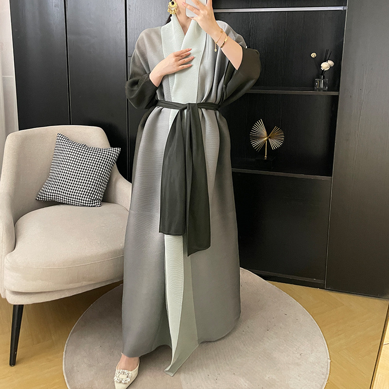 Manteau coupe-vent pour femmes, nouveau style, document nickel é, plus manches chauve-souris larges et larges, écharpe longue, automne 2024