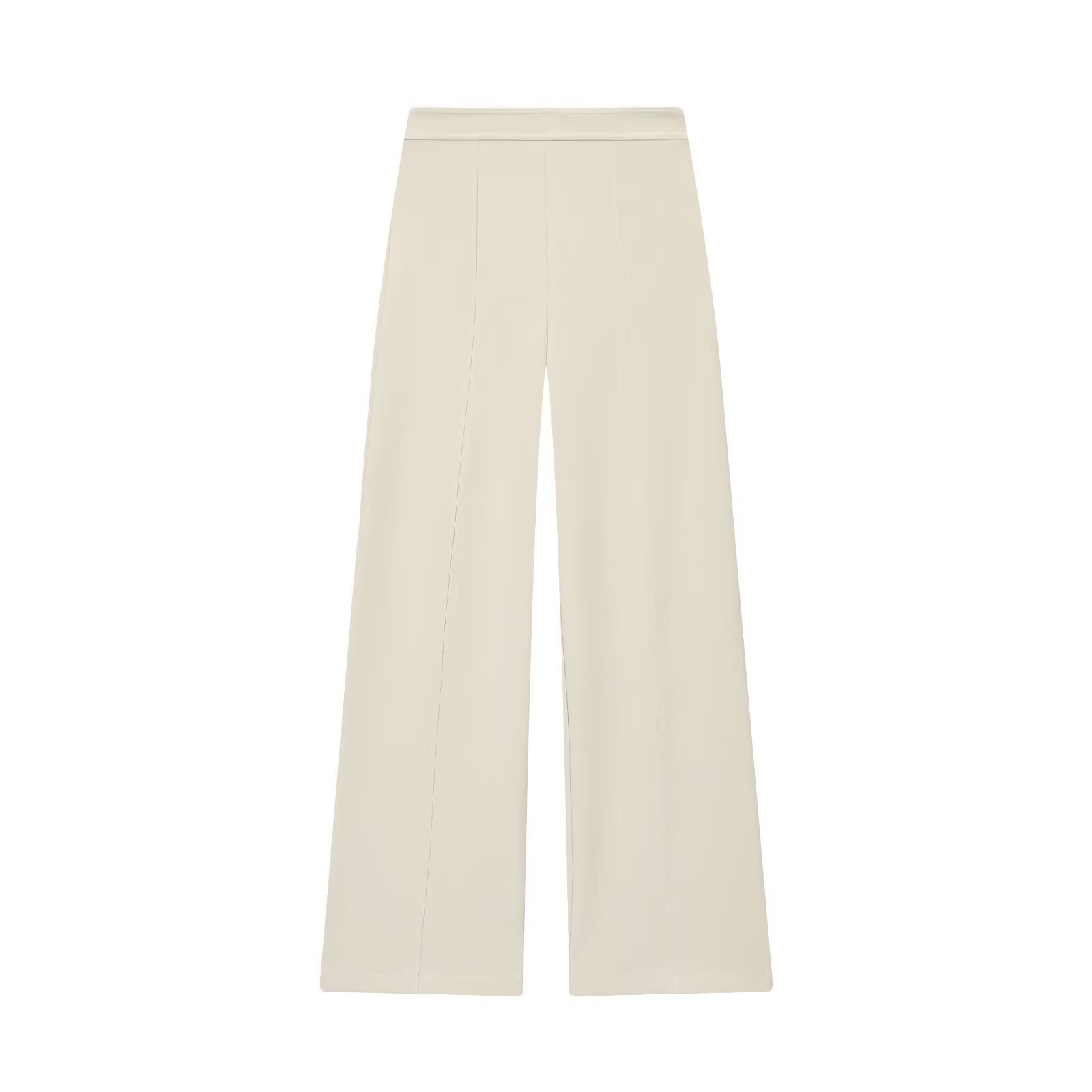 Ensemble deux pièces asymétrique en tissu double face avec haut et pantalon droit PB&ZA2025 – Nouvelle collection automne – Tenue décontractée confortable