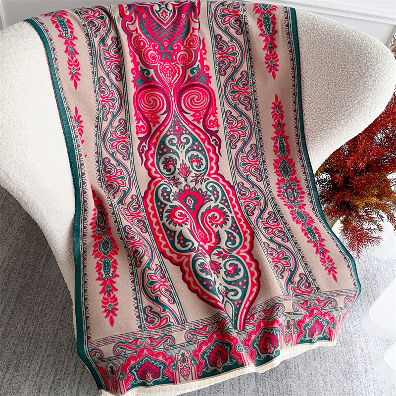 Écharpe chaude d'hiver pour femmes, Pashmina de luxe, châles de prière, couverture épaisse en cachemire, étoles épaisses, Poncho élégant pour dames, Bufanda