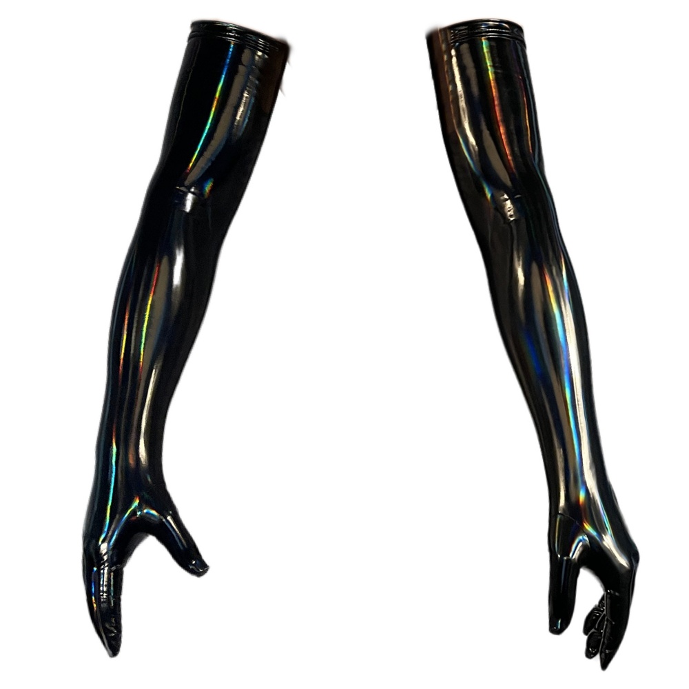 Gants longs sexy en cuir verni brillant pour femmes, taille 3XL, style punk, pour Halloween, cosplay, club, fête, performance scénique