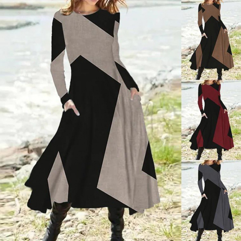 Robes pour femmes 2026 – Style ethnique décontracté, mode rétro, automne-hiver, manches longues, robes amples, vêtements pour femmes, vestidos