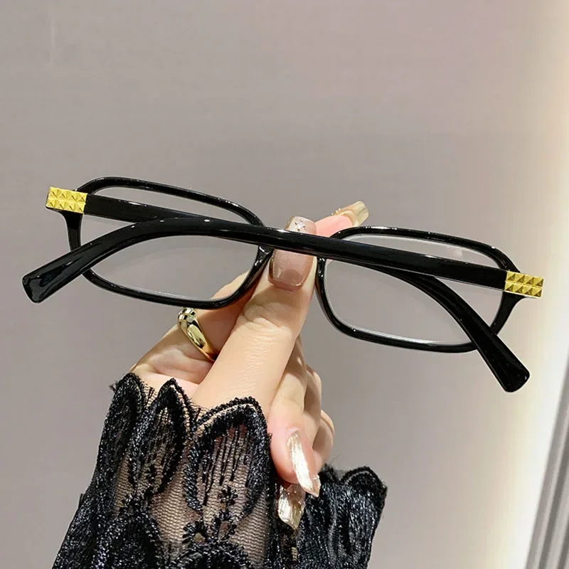 Lunettes de presbytie imprimées de luxe pour femmes, lunettes de lecture à petit cadre carré, mode ultra légère, anti-lumière bleue, hypermétropie