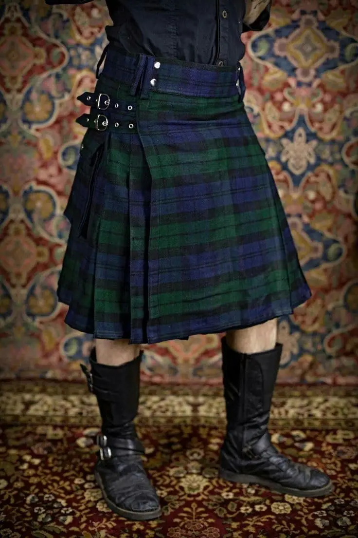 Kilts utilitaires tartan pour hommes Kilt tartan avec sangles et grandes poches cargo